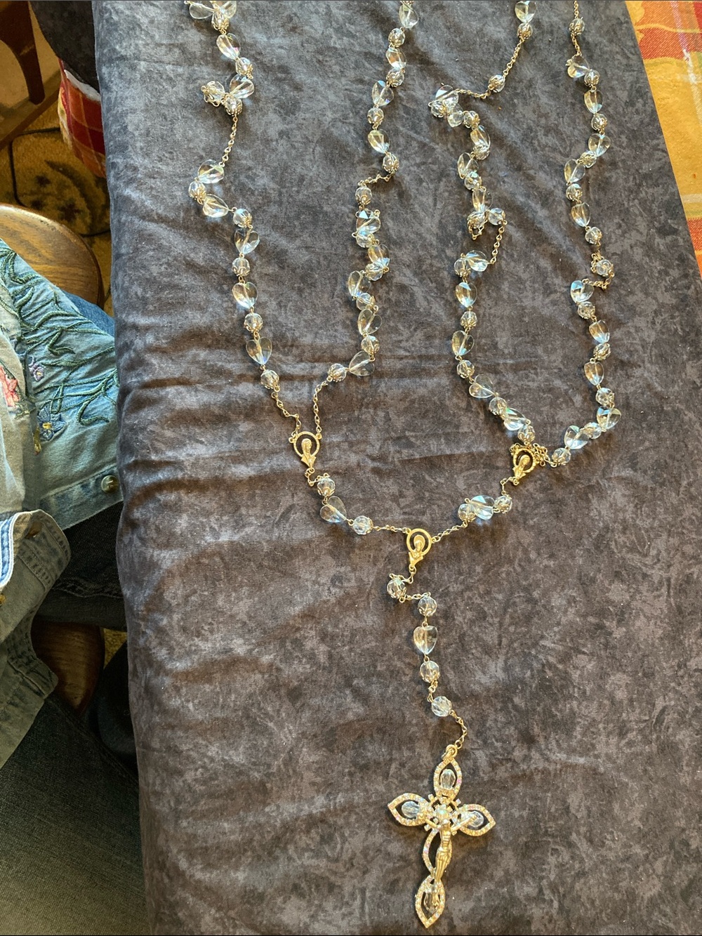Catholic Wedding Double Crystal Rosary